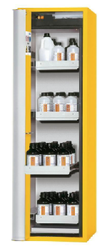 Bezpečnostní skříň s požární odolností 90min, skládací dveře (levé dveře)_4x zásuvka, ocelový poplastovaný plech